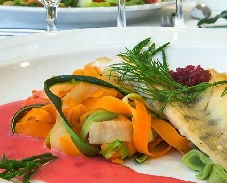 Nahaufnahme von einem Gericht